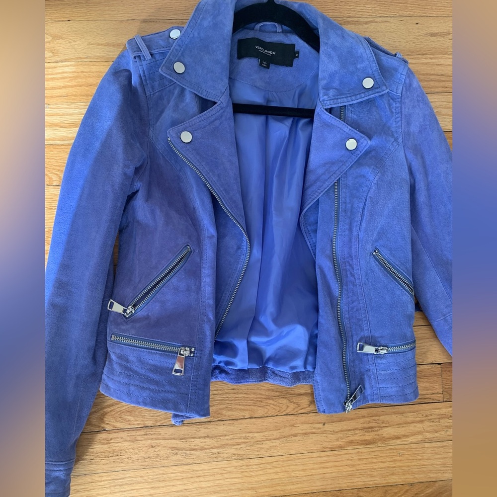 Vero Moda Suede Leather Jacket - Picture 2 of 5
